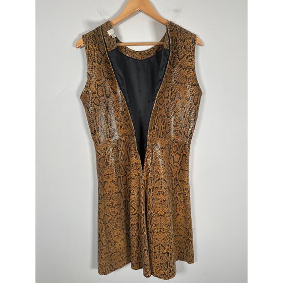 Notes Du Nord Mercy Snake Embossed Leather Dress Lamb Leather Size 40 (US 10) - Picture 6 of 10